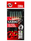 Sabiki rig - 6 hooks (30Ib) Red