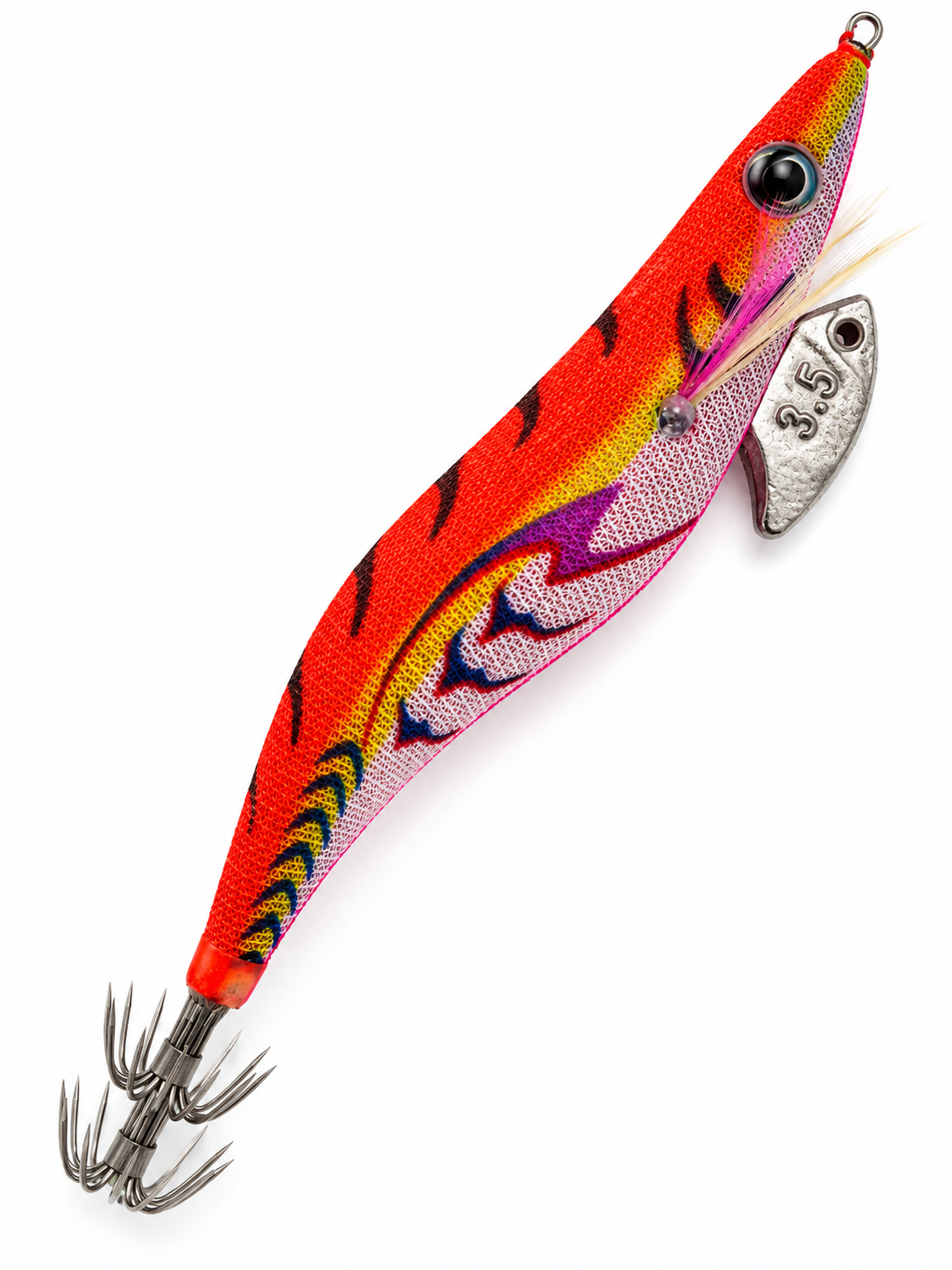 Yuku Squid Jigs Size 3.5 - Orange Storm