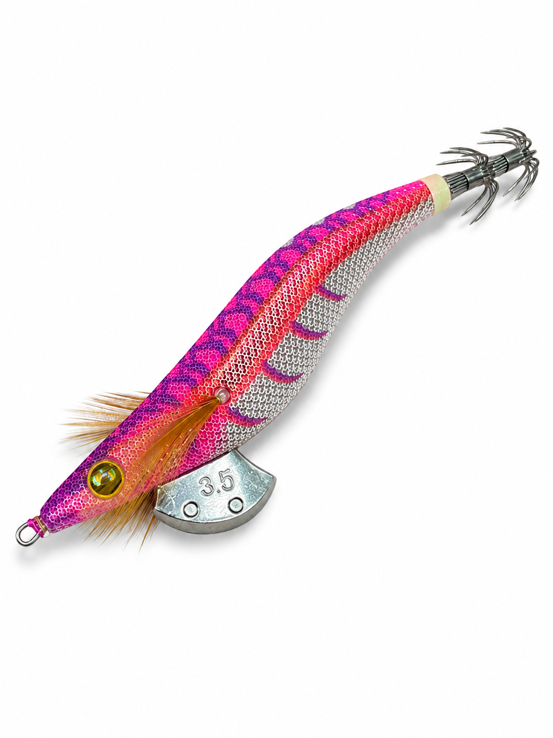 Yamashita EGI-OH LIVE Squid Jig – Size 3.5 White Pink
