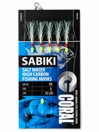 Sabiki rig - 6 hooks (30Ib) Blue