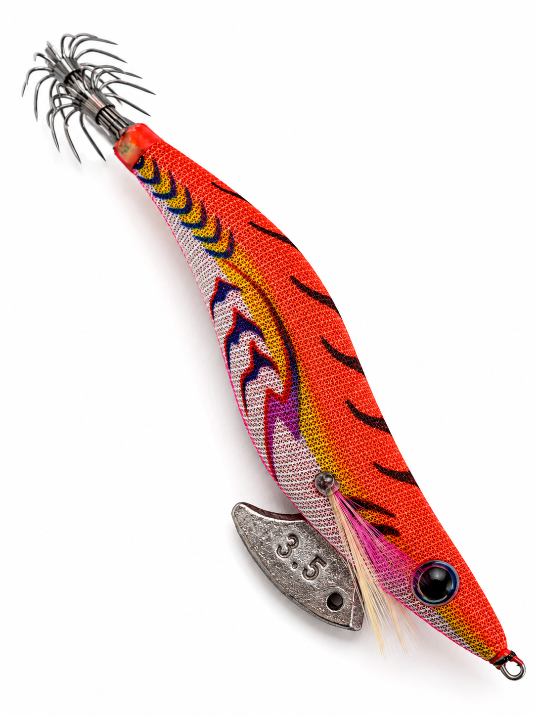 Yuku Squid Jigs Size 3.5 - Orange Storm
