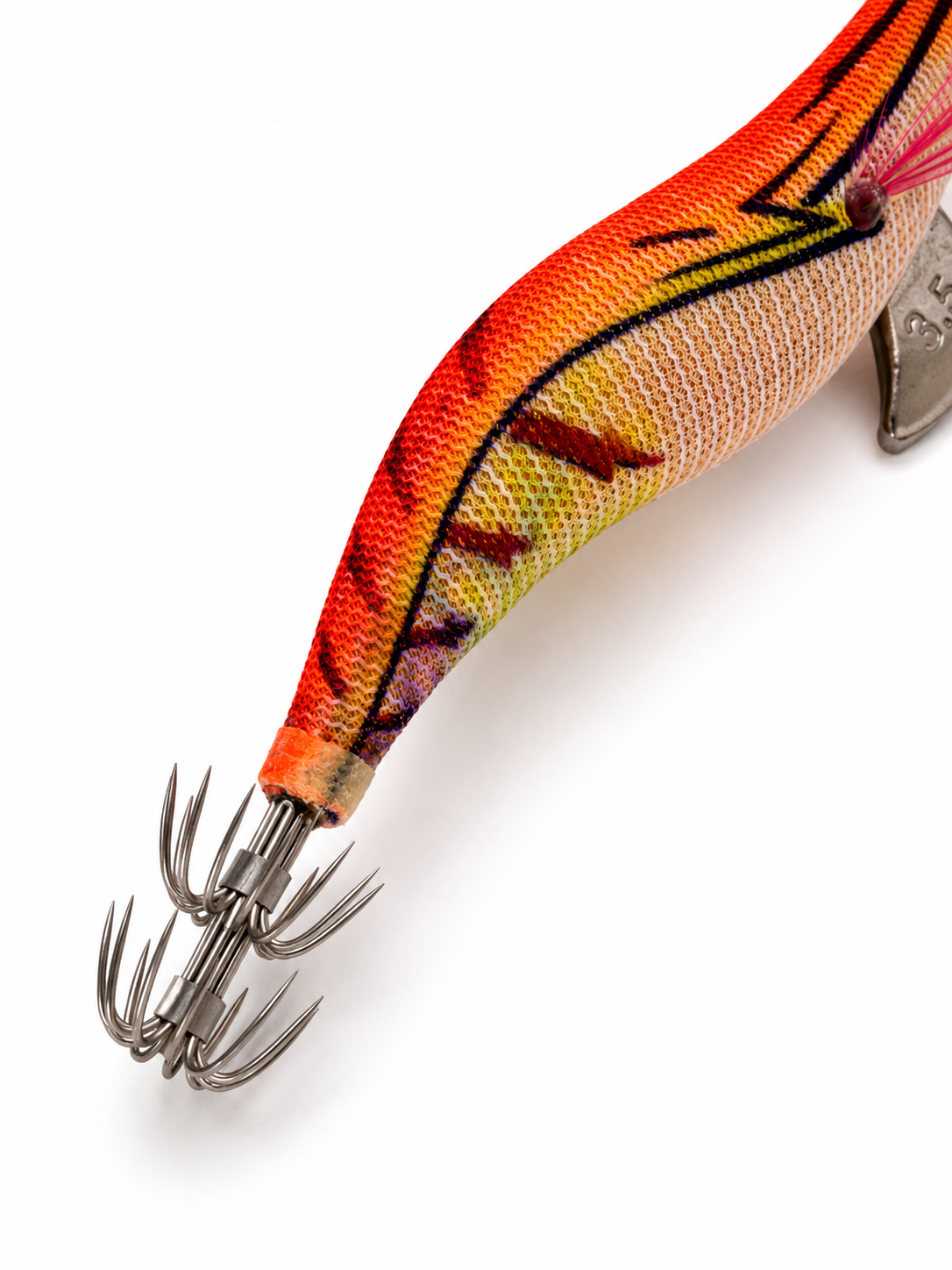 Yuku Squid Jigs Size 3.5 - Orange Line